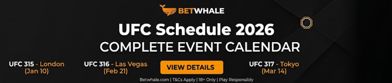 UFC Schedule 2026: Complete event calendar
